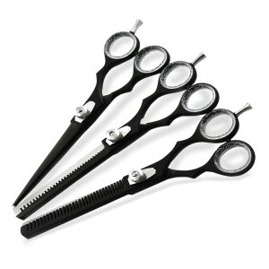 Black Barber Hairdressing Scissors Set